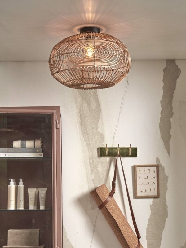 Bolvormige rotan plafondlamp naturel GOOD&MOJO Madeira - Image 2