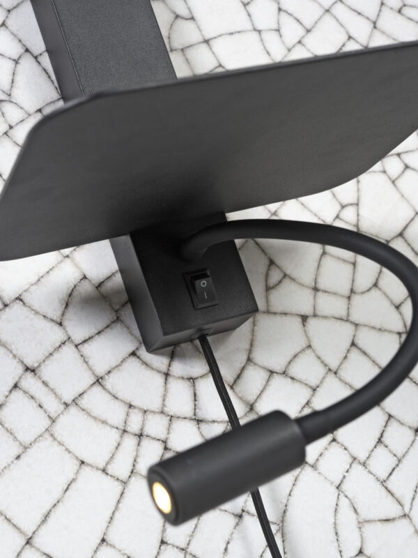 Moderne zwart katoen metalen wandlamp It's About RoMi Florence - Image 7