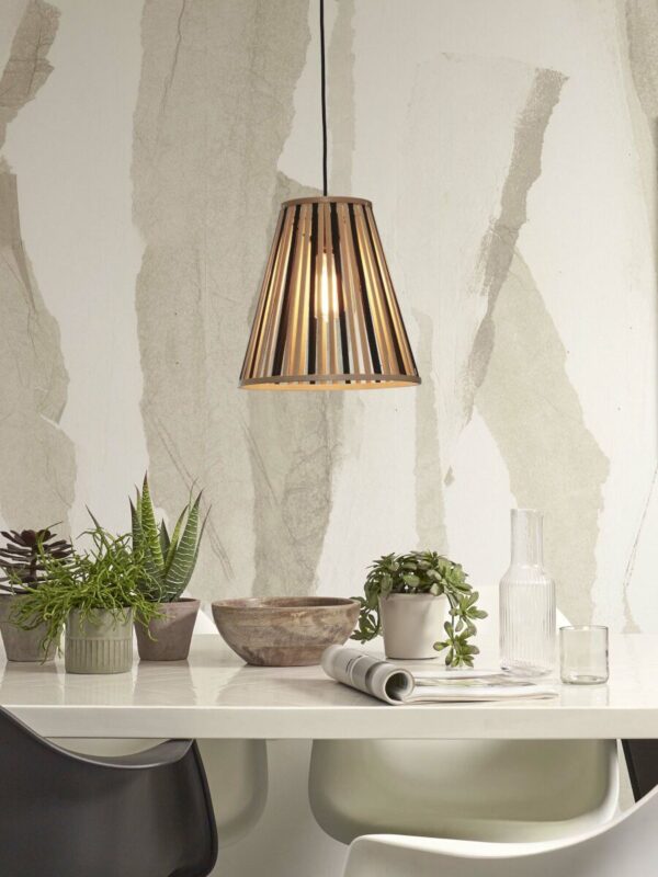 Conische hanglamp bamboe naturel/zwart GOOD&MOJO Merapi - Image 5