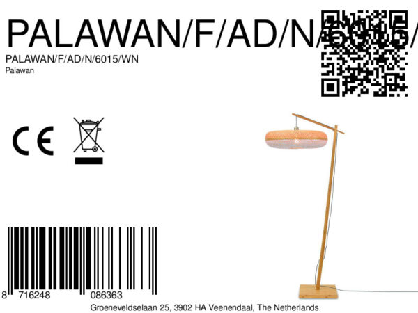Bamboe bohemian witte vloerlamp GOOD&MOJO Palawan - Image 10