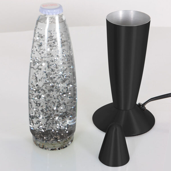 Retro glitter lavalamp zwart Mexlite Volcan - Image 13