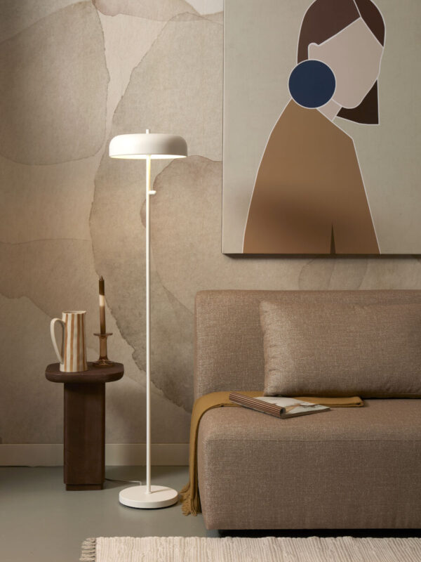 Wit-metalen ronde retro vloerlamp It's About RoMi Porto - Image 2