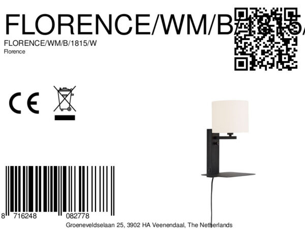 Witte wandlamp plateau It's About RoMi Florence - Image 10