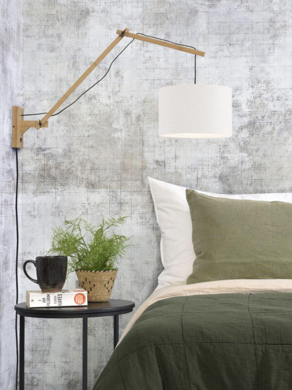 Witte wandlamp dubbelgewricht naturel GOOD&MOJO Andes - Image 2