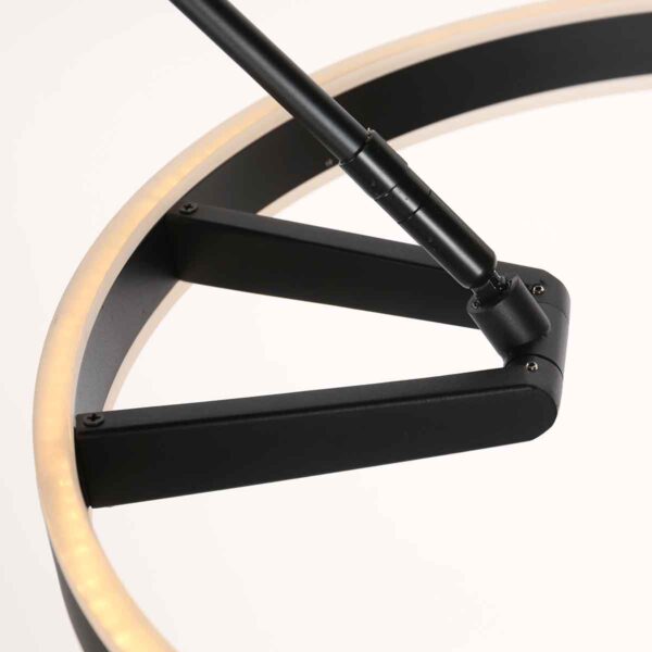Zwarte moderne metalen vloerlamp Steinhauer Ringlux - Image 15