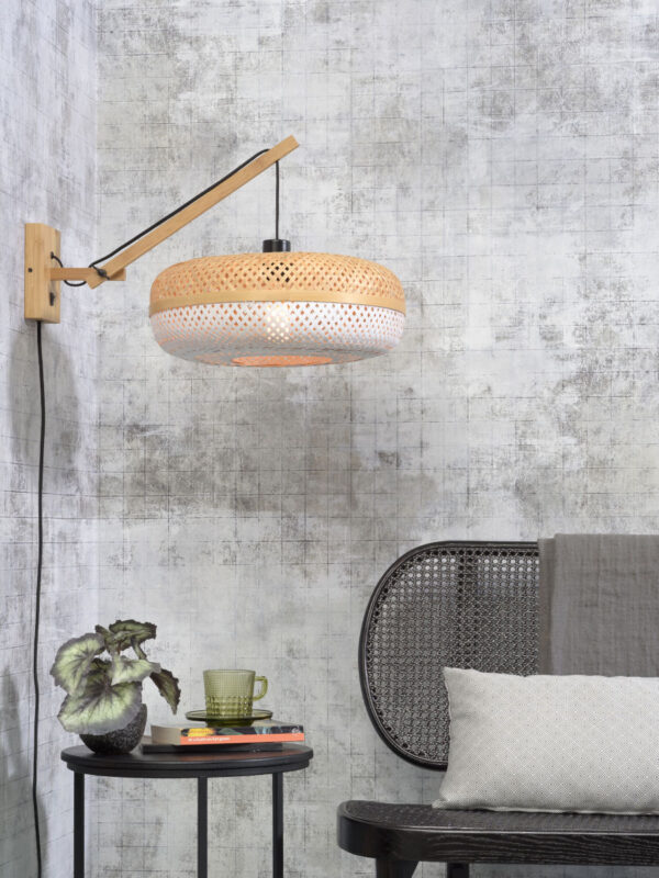 Bohemian witte bamboe wandlamp GOOD&MOJO Palawan - Image 2