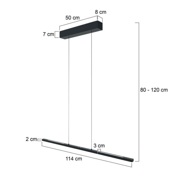 Zwarte dunne hanglamp Steinhauer Bande - Image 6