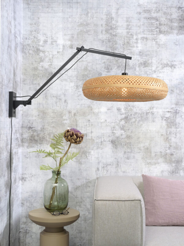 Boheemse wandlamp naturel zwart bamboe GOOD&MOJO Palawan - Image 2