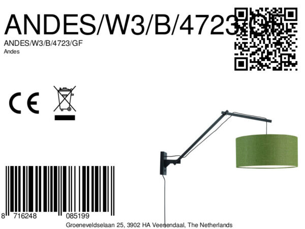 Groene wandlamp dubbelgewricht breed GOOD&MOJO Andes - Image 7