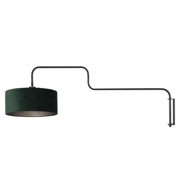 Trendy metalen wandlamp groen veloursstof Steinhauer Bloeba - Image 2