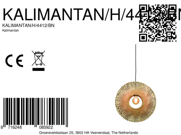 Bamboe bohemien zwart naturel hanglamp GOOD&MOJO Kalimantan - Image 14