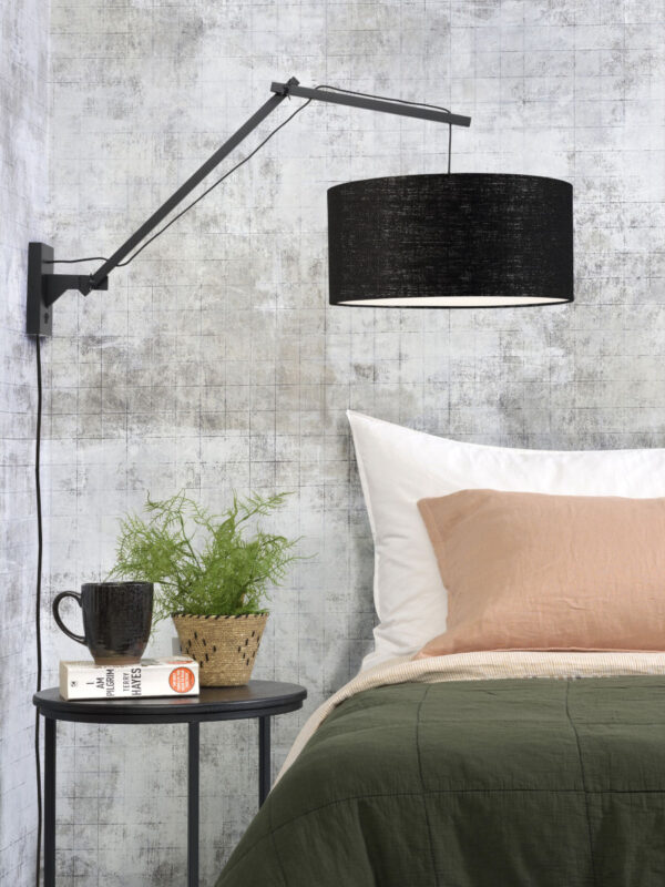 Zwarte wandlamp dubbelgewricht breed GOOD&MOJO Andes - Image 2