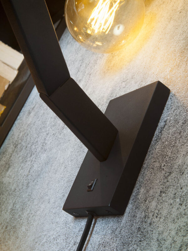 Draaibare conische wandlamp zwart It's About RoMi Biarritz - Image 3