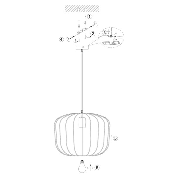 Japandi hanglamp zwart verfijnd textiel Anne Lighting Sable - Ø45 cm - Image 8