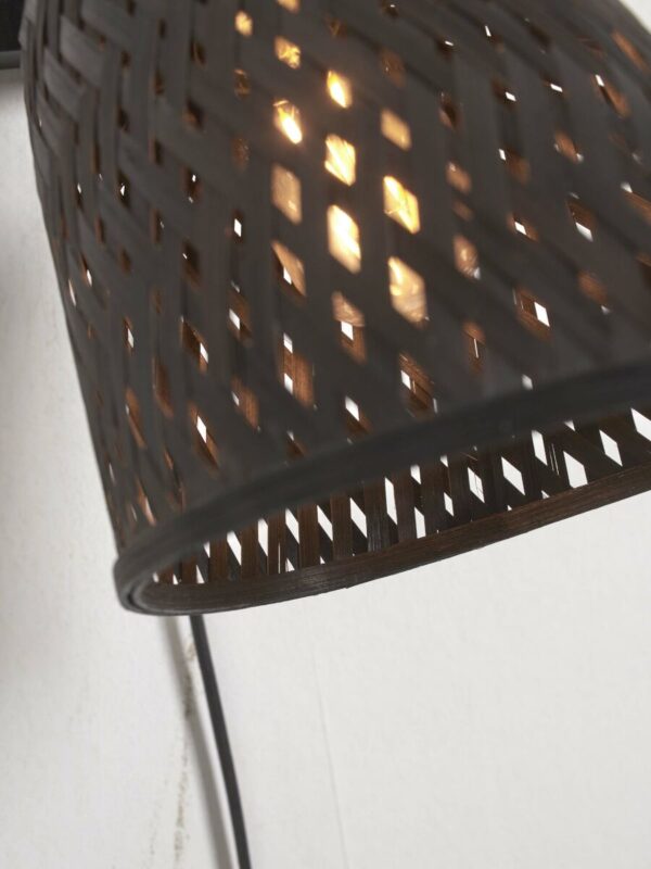 Zwarte wandlamp bohemien bamboe GOOD&MOJO Java - Image 7