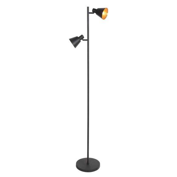 Metalen vloerlamp zwart retro Mexlite Oeroe - Image 2
