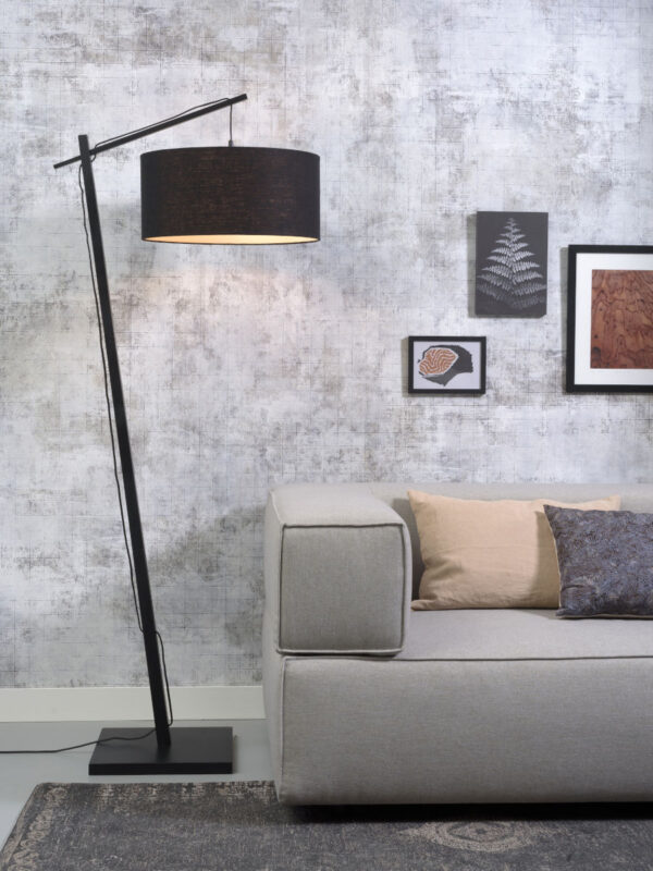 Zwarte vloerlamp bohemian linnen GOOD&MOJO Andes - Image 2