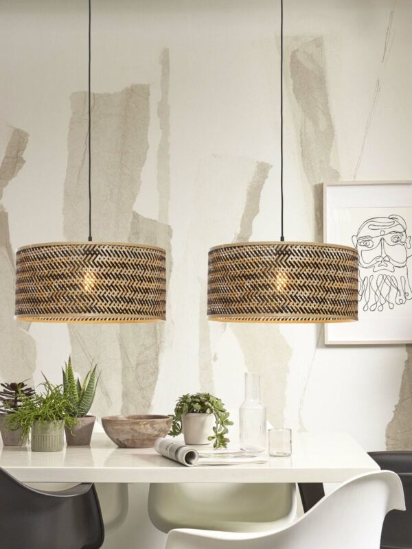 Bamboe bohemian hanglamp zwart naturel GOOD&MOJO Java - Image 5