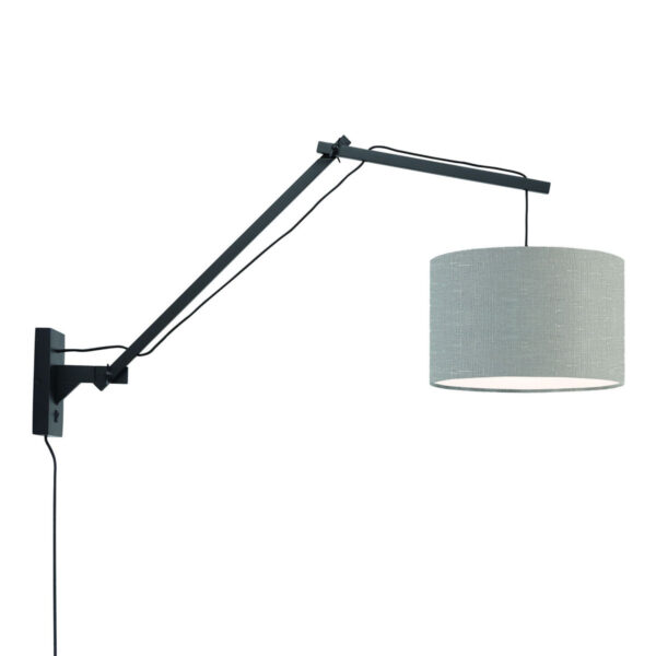 Lichtgrijze wandlamp dubbelgewricht GOOD&MOJO Andes