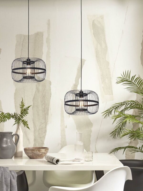 Metalen bamboe zwarte oosterse hanglamp GOOD&MOJO Hokkaido - Image 9