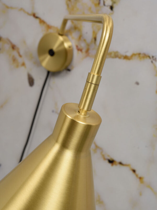 Retro wandlamp trechterkap goud It's About RoMi Lyon - Image 4