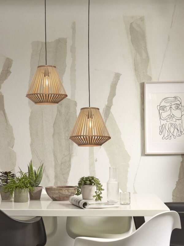Bamboe hanglamp naturel lantaarn GOOD&MOJO Merapi - Image 5