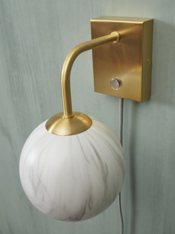 Goudkleurige wandlamp dessinbol gebogen It's About RoMi Carrara - Image 4