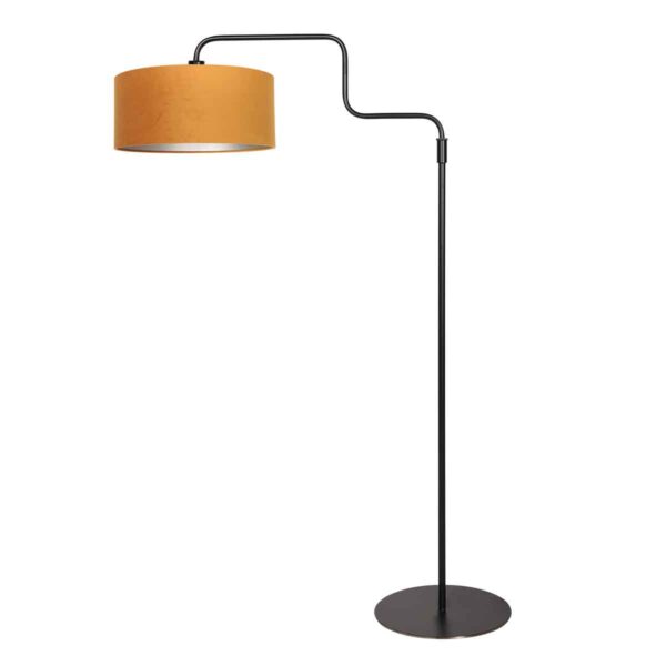 Gouden veloursstof trendy vloerlamp Steinhauer Bloeba - Image 2