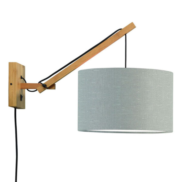 Lichtgrijze wandlamp enkelgewricht naturel GOOD&MOJO Andes