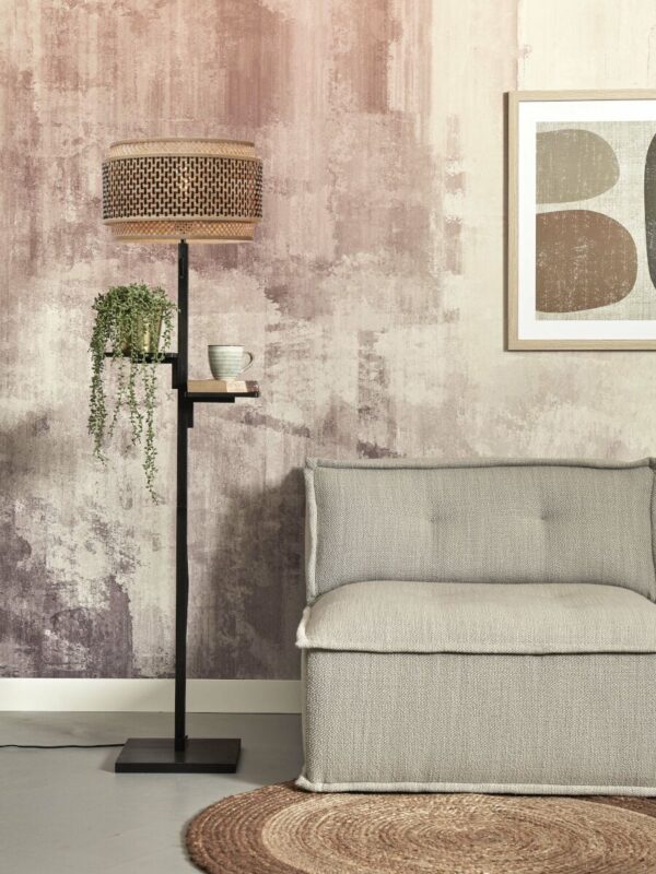 Vloerlamp naturel zwart bohemian bamboe GOOD&MOJO Bhutan - Image 5