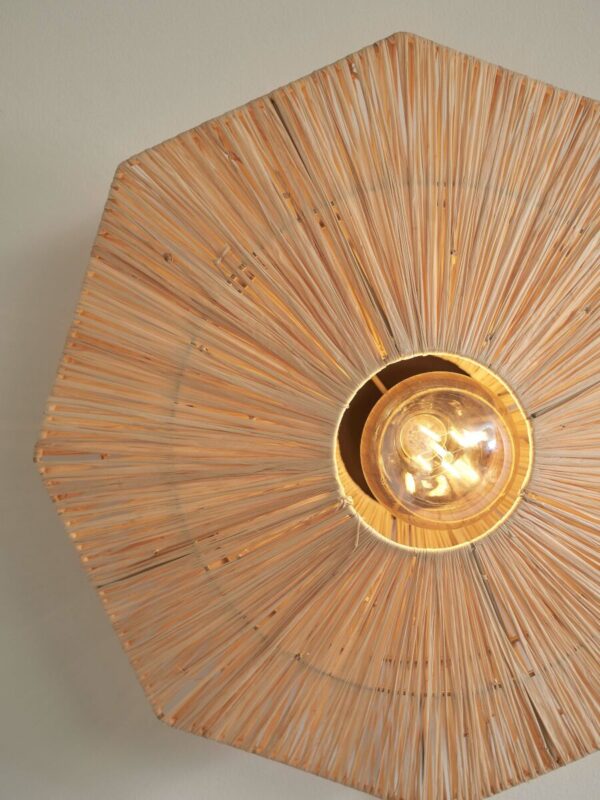 Plafondlamp achthoek naturel raffia GOOD&MOJO Panama - Image 2