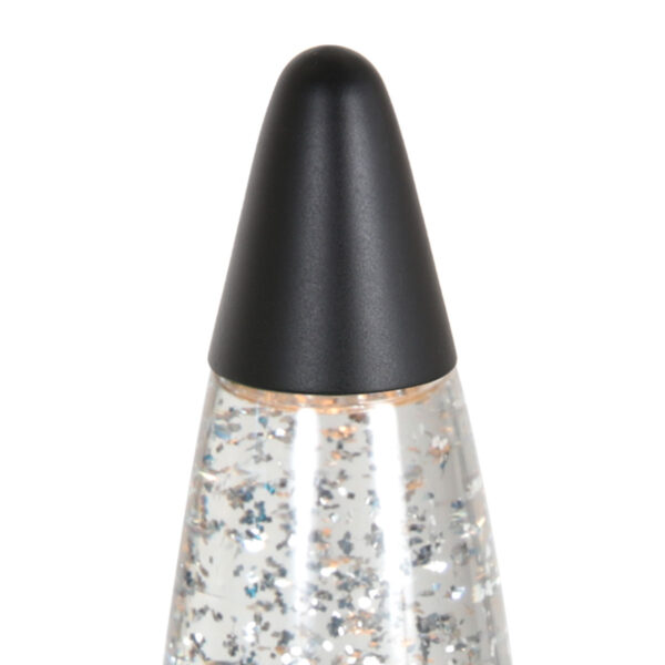 Retro glitter lavalamp zwart Mexlite Volcan - Image 4