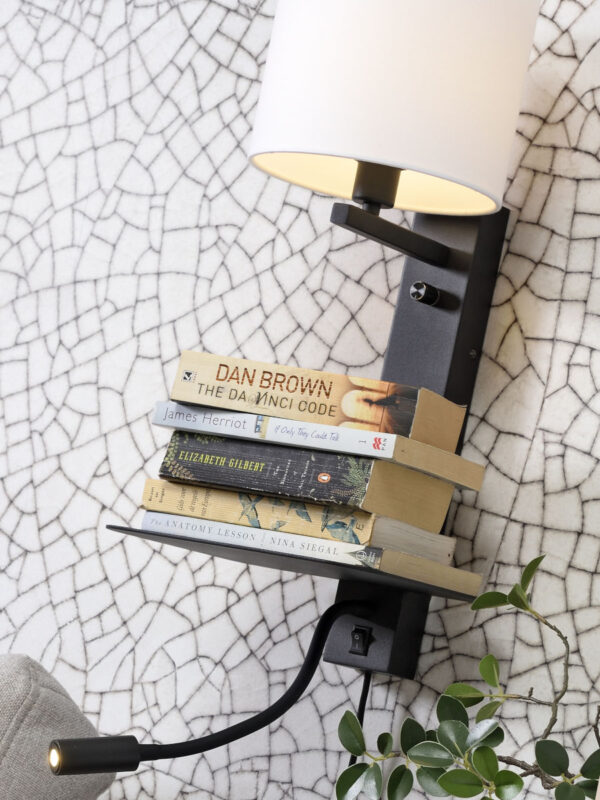 Grijze wandlamp modern linnen metaal It's About RoMi Florence - Image 3