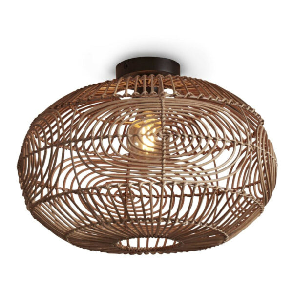 Bolvormige rotan plafondlamp naturel GOOD&MOJO Madeira