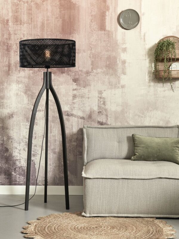 Zwarte bamboe vloerlamp bohemian GOOD&MOJO Java - Image 5