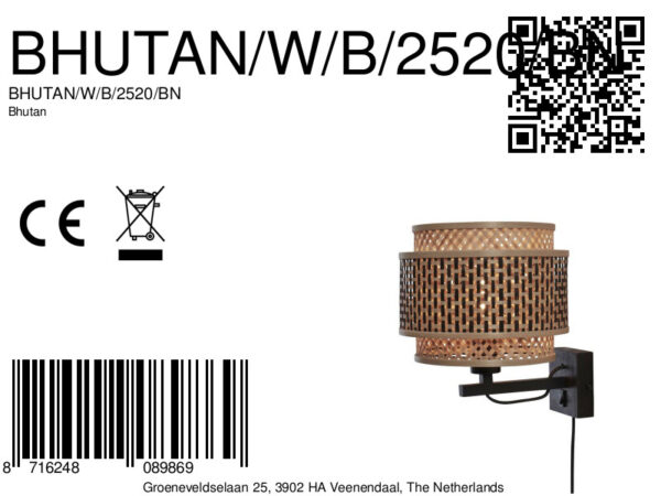 Zwart naturel bamboe boheemse wandlamp GOOD&MOJO Bhutan - Image 8