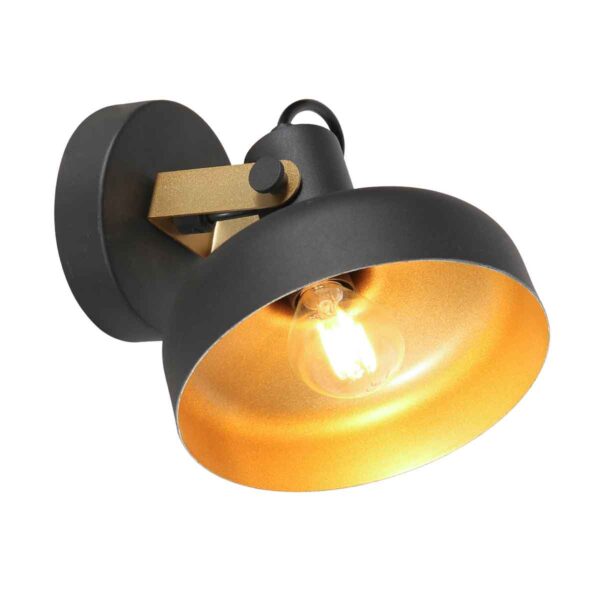 Metalen zwarte wandlamp industrieel Mexlite Prato - Image 8