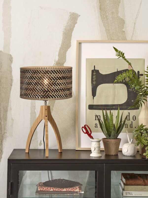 Bohemian tafellamp bamboe naturel zwart GOOD&MOJO Java - Image 2