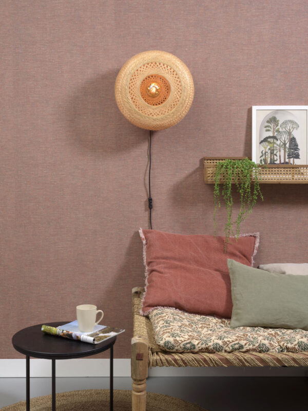 Naturel zwart bamboe wandlamp bohemian GOOD&MOJO Palawan - Image 5