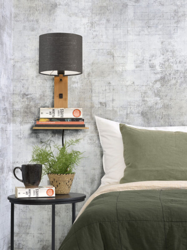 Donkergrijze plateau wandlamp naturel GOOD&MOJO Andes - Image 7