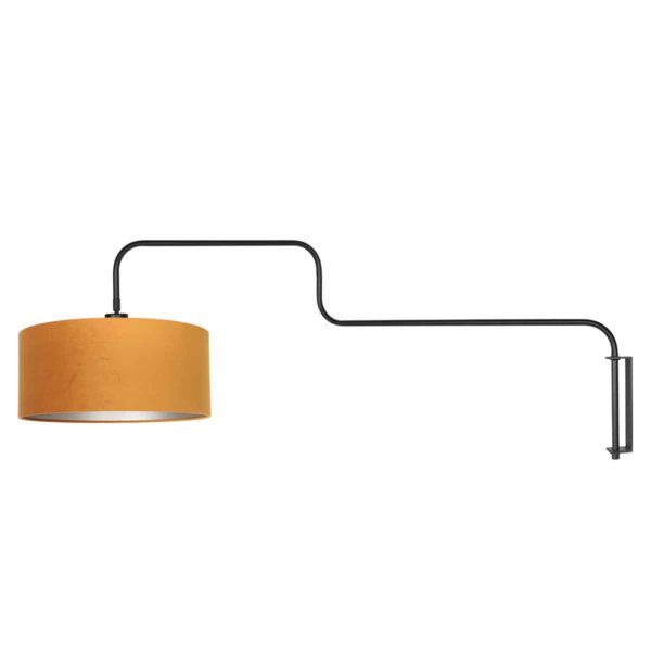 Metalen wandlamp trendy gouden veloursstof Steinhauer Bloeba - Image 2