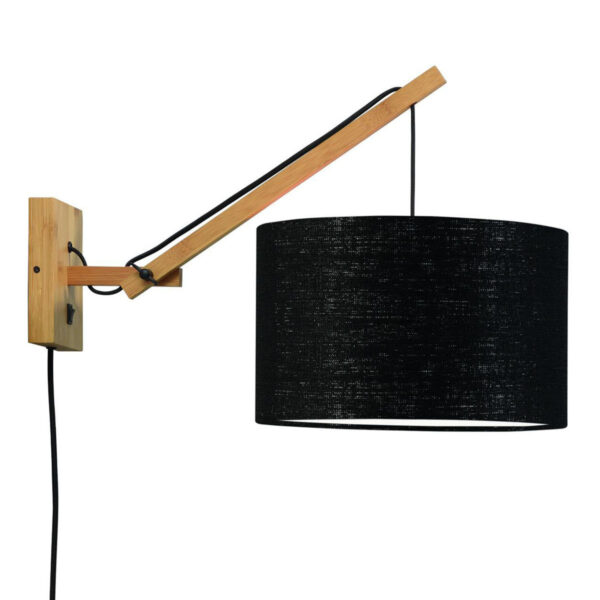 Zwarte wandlamp enkelgewricht naturel GOOD&MOJO Andes