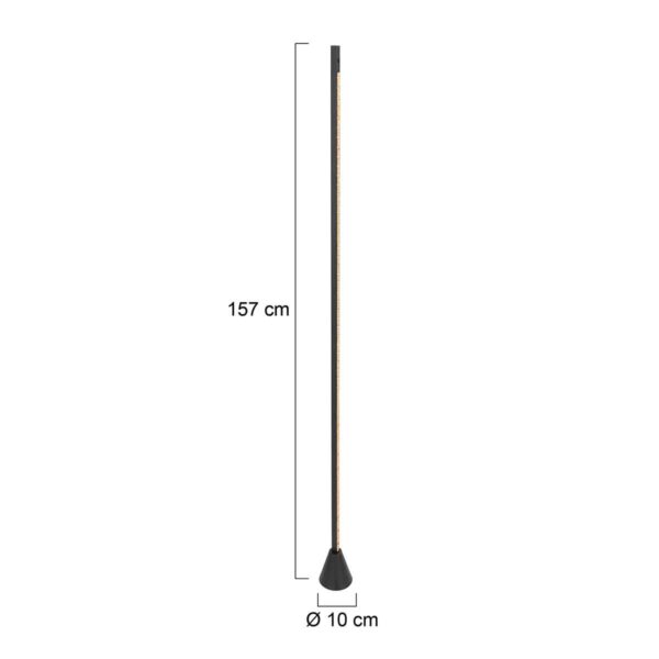 Zwarte minimalistische vloerlamp met sensordimmer Steinhauer LuzHaz - Image 7