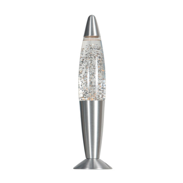 Trendy stalen glitter lavalamp Mexlite Volcan