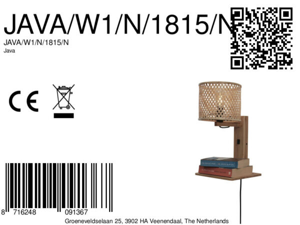 Wandlamp naturel boheems bamboe GOOD&MOJO Java - Image 8
