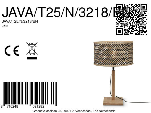 Bamboe naturel zwart boheemse tafellamp GOOD&MOJO Java - Image 10