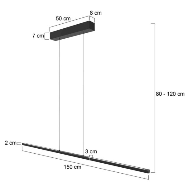 Moderne zwart metalen hanglamp Steinhauer Bande - Image 7
