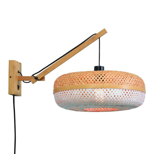 Bohemian witte bamboe wandlamp GOOD&MOJO Palawan