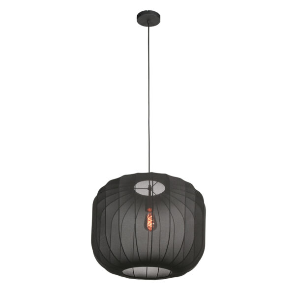 Hanglamp zwart doorzichtig textiel Anne Lighting Sable - Ø55 cm - Image 2