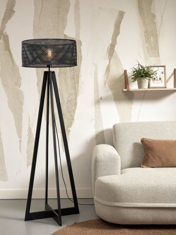 Zwarte bohemian vloerlamp bamboe GOOD&MOJO Java - Image 5